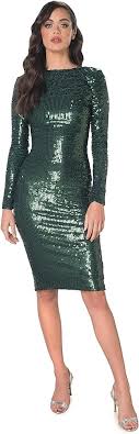 Amazon.com: Dress the Population Womens Emery Long Sleeve Stretch Sequin  Midi Sheath Special Occasion, Dark Pine Multi, XX-Small US : Clothing,  Shoes & Jewelry