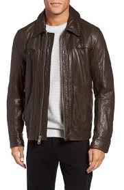 Andrew Marc Outpost Leather Shirt Collar Jacket Jackets Leather Jacket Men Leather Shirt