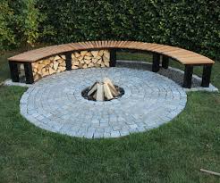 How To Build A Fireplace With A Bench For Your Own Garden Working Time Approx 2 Days Backyard Backyard Fire Outdoor Fire