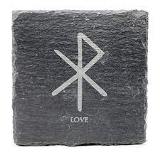 Runes are the letters in a set of related alphabets known as runic alphabets, which were used to write various germanic languages before the adoption of the latin alphabet and for specialised purposes. Love Viking Rune Slate Coaster Idontspeakicelandic