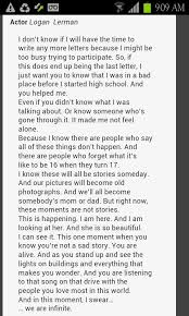 Ending Monologue From The Movie Perks Of Being A Wallflower Monologues Acting Monologues Female Monologues