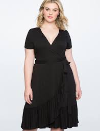 Ruffle Hem Wrap Dress Women S Plus Size Dresses Eloquii Fashion Plus Size Women Plus Size Fashion