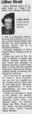 Obituary for Lilian Strait