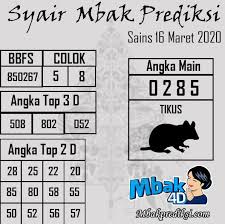 Syair Mbak Prediksi Sydney 21 Maret