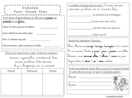Conjuguer les verbes faire, aller, dire, venir, au présent de l'indicatif Evaluation Passe Present Et Futur L Ecole De Crevette