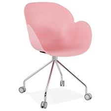 Sorbier Desk Chair On Wheels In Polypropylene Chrome Metal Feet Pink Trusted brands like lakdi, mbtc, finch fox and.