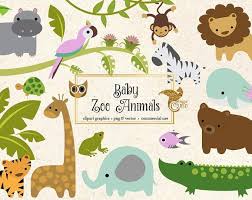 Woodland Forest Animals Clipart Png Vector Clipart Woodland Etsy Animal Clipart Baby Zoo Animals Zoo Babies