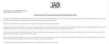 We did not find results for: All Women S Action Society Awam On Twitter A Specialised Sexualharassment Tribunal Similar To Other Tribunals In Malaysia Such As The Tribunal For Consumer Claims Would Allow For A Panel Of Experts