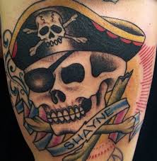 Attractive black ink pirate ship tattoo on man left shoulder. 15 Awesome Skull Tattoo Designs With Best Pictures I Fashion Styles