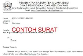 Seperti salah satu contoh adalah ketika melaksanakan perayaan hari ulang tahun sekolah, dan mereka ingin mengundang komite sekolah untuk. Download Contoh Surat Undangan Wali Murid Bahasa Inggris Surat W