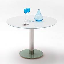 Round glass table with 4 black leather chairs in a good condition. Falko Frosted Glass Top Round Dining Table Only 99 95 Go Furniture Co Uk