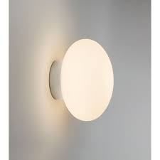 The perfect finishing touch above a sink or vanity. Astro 1176004 Zeppo Bathroom Wall Light Polished Chrome White Opal Glass Shade