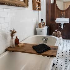 Sustainable Wood Bath Tray In Oak Natural Bath Caddy Rustic Etsy Wood Bath Tray Wood Bath Rustic Bathroom Organizers