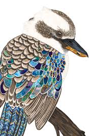 Kookaburra Print Bird Print Kookaburra Kookaburra Art Kookaburra Painting Australian Native Australian Bird Australian Animal Bird Animal Illustration Art Australian Native Animals Bird Art