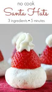 No Bake Santa Hats Princess Pinky Girl Christmas Desserts Easy Christmas Food Desserts Easy Holiday Treats