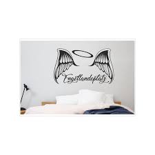 Egal, ob als einzelstück oder als teil einer größeren zeichnung auf der haut, die verschiedenen motive tragen eine unterschiedliche bedeutung Aufkleber Tattoo Schlafzimmer Engel Landeplatz Flugel Feder Wandaufkleber Wandtattoo Wand Der Dekor Aufkleber Shop