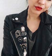 Bananna Bones On Instagram Looooove Your Pin Game Girl Leather Jackets Back In March Pink Jackets Available In The Sh Pink Jacket Jackets Leather Jacket