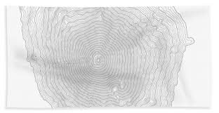 Mount Fuji Art Print Contour Map Of Mount Fuji In Japan Bath Towel For Sale By Jurq Studio