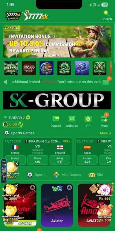 7777SK Game APK | Download Real Money APP Pakistan 2026
