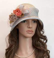 Beige Champagne Gold Cloche Hat Order It According To Your Headsize Cloche Hat Hats Wedding Hats
