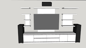 Modern is a sectional and flexible containers system. Modern Tv Wall Shelves And Unit 3d Warehouse