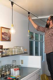 diy kitchen track lighting solution