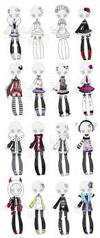 Anime Black And Blue Outfits 54 Pastel Stripe Skulls Pastel Swirl Socks Blue And Yellow Maid Black Rose Big Draped Sleeve Art Clothes Fashion Design Sketches Drawing Anime Clothes