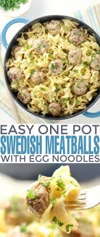 One Pot Swedish Meatballs With Egg Noodles Frugal Mom Eh Recipe Yummy Dinners Recipes Easy Meals