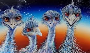 Linda Macaulay Lindamacartist Canvas Art Projects Emus Art Sale Artwork