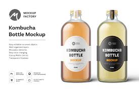 An ultimate collection of 2000+ free mockup templates psd designs in different categories like smartphones, bottles, logo and much more! Kombucha Bottle Mockup Creative Photoshop Templates Creative Market