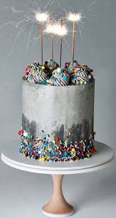 Unique Birthday Modern Birthday Cake Candles Sparklers Someone Special Super Birthday Today Cake Cake Decorating Pretty Cakes