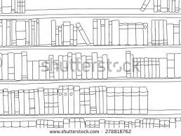 Outline Of Large Book Shelf With Blank Books Blank Book Bullet Journal Books Book Clip Art