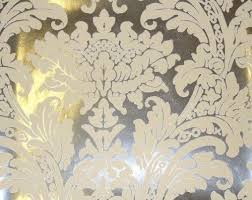 Cole Son Damask Silver Foil Wallpaper Want This For Parisian Chic Look Eclectic Wallpaper Damask Wallpaper Flock Wallpaper