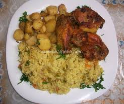 Les origines du régime pomme. Poulet Riz Et Pommes De Terre Au Four Cuisine Algerie