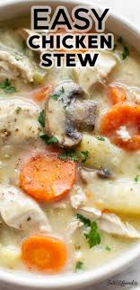 Add the white spring onion slices and fry for 1 min to soften. Easy Chicken Stew In 2021 Easy Chicken Stew Simple Chicken Stew Recipe Stew Chicken Recipe