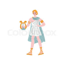 Apollo is the ideal of the kouros, which means he has a beardless, athletic and youthful appearance. Apollo Greek God Ancient Greece Stock Vector Colourbox