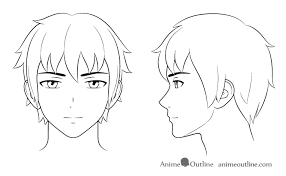 How To Draw Boy Anime Heads Step By Step For Beginners Anime Male Face Anime Head Male Face Drawing