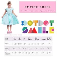 dotdotsmile empire dress size chart in 2019 size chart