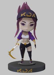 Kda Akali 3d Print Model In 2020 Art Model Print Models Print