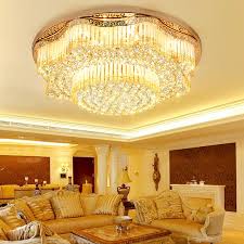 See more ideas about crystal ceiling light, flush mount ceiling lights, ceiling lights. Contemporary Led Flush Mount Crystal Ceiling Light Luxury Round Led Lighting Living Room Bedroom