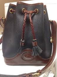 Black And Brown Purse Dooney Bourke Style Drawstring Bucket Bag Colors Black Brown Ebay Drawstring Bucket Bag Bucket Bag Black And Brown