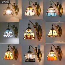 Vintage Bohemia Decoration Bathroom Wall Lamp Colorful Glass Sconces Mermaid Bracket Wall Mounted Light Home Decoration Fixtures Led Indoor Wall Lamps Aliexpress