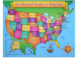 Check the usa state map. Friendly Write Wipe U S A Map Poster At Lakeshore Learning