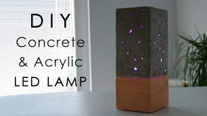 Check out here one of the easiest desk lamps that even a beginner can make quite easily. Diy Concrete And Acrylic Led Lamp With A Wooden Base Creativity Hero