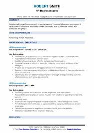 Hr Representative Resume Samples Qwikresume