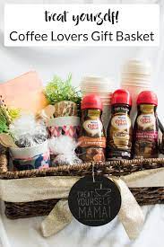 Treat Yourself Mama A Coffee Lovers Gift Basket Simply Made Fun Coffee Lover Gifts Basket Coffee Gift Basket Christmas Gift Baskets