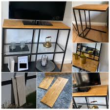 Diy Ikea Vittsjo Upcycling Mit Leimholzplatte Diy Beistelltisch Diy Regal Holz