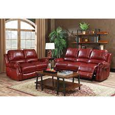 Rustic 2 Piece Wine Red Sofa And Loveseat Living Room Set Loveseat Living Room Living Room Leather Living Room Sets