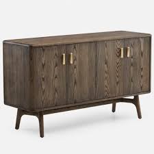 Mexico sideboard, wicker and white oak with marble, contemporary mexican design. Contemporary Sideboard Solo De La Espada Ash American Walnut White Oak