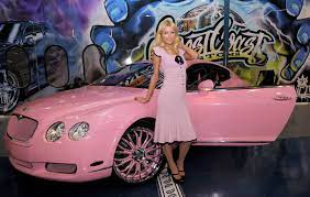 El Bentley Continental Rosa De Paris Hilton Celebrity Cars Most Expensive Car Expensive Cars